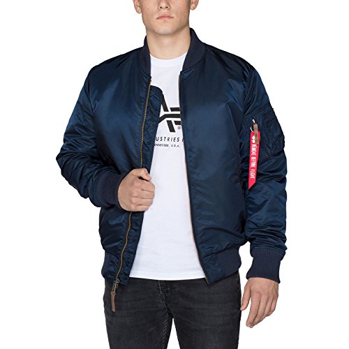 Alpha Industries MA-1 VF 59 Long Bomberjacke für Herren Rep.Blue – Ansicht 1