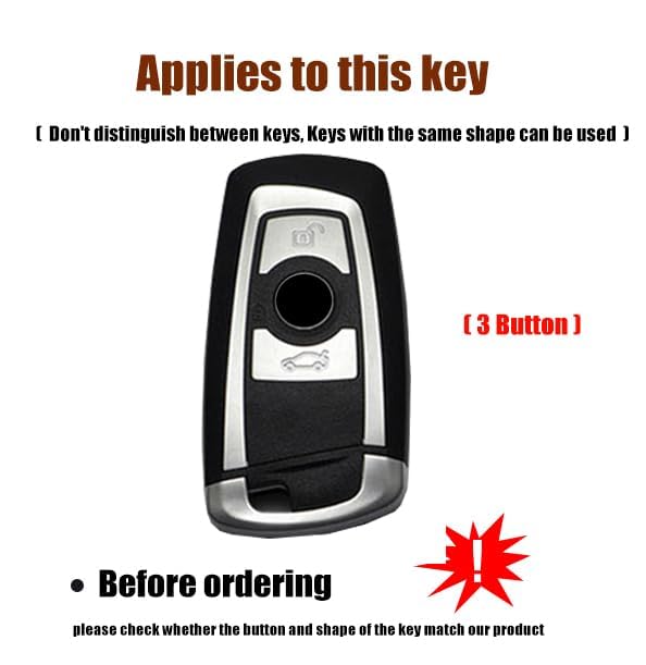 Guscio per Chiave Auto per BMW 5/3/1/7 Series X1X2X3X5 ix3 i3 530 320 325li,Guscio per Chiave Telecomando Auto Guscio Cover Chiave Telecomando Accessorio,E-Brown
