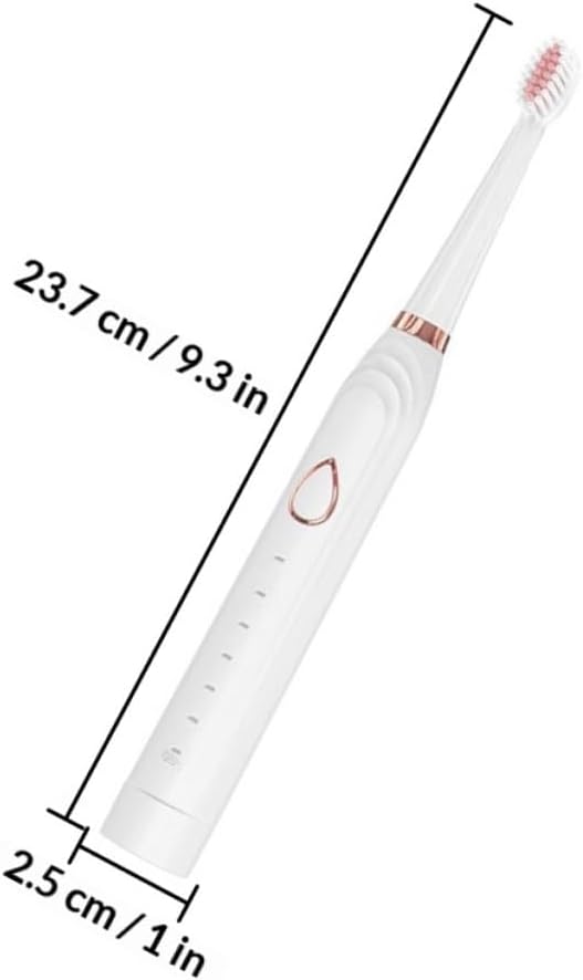 Rechargeable Electric Toothbrush and Adults with Ipx7 Waterproof Abs Material, 1.5v 2w Sonic Oral Cleaning Brush for Effective Teeth Cleaning and Face Beautifying