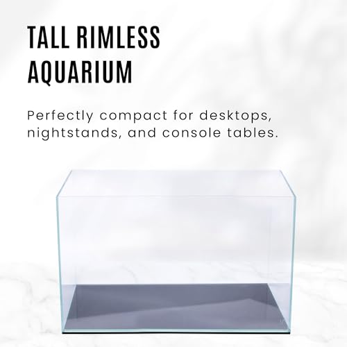 Image of UNS Ultra Clear Rimless Tank - 11.9GAL | 45.3L - 17.71x11.02x14.17 | 45x28x36 CM, 5mm Glass Thickness, Leveling Mat Included - Low Iron, High Clarity Fish Tank w / 45 Mitered Edge - [45T]