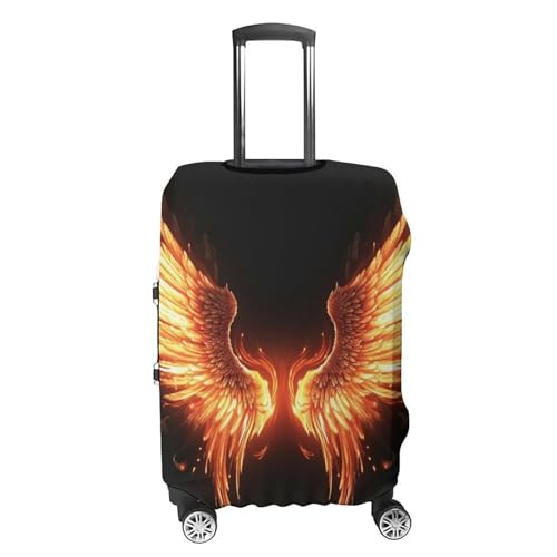 Luggage Cover Elastic Suitcase Cover Protector Washable Travel Baggage Covers Fire Angle Wings Luggage Covers Carry On Luggage Protector Anti-scratch 19-32 Inch XL4
