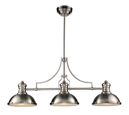 ELK Lighting 66125-3 Chadwick 3-Light Billiard Light, 21-Inch, Satin Nickel
