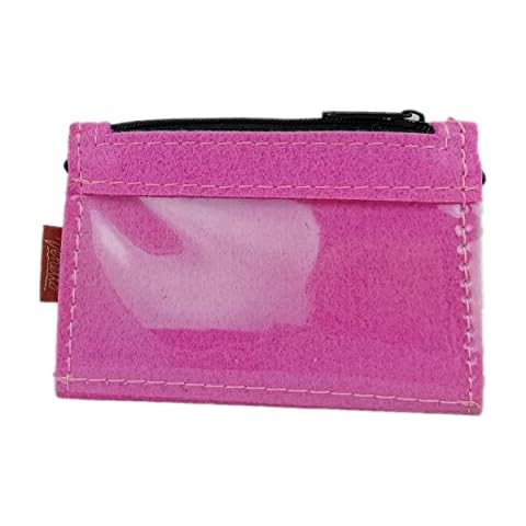 Mini Etui für EC-Karten, Fahrkarten, Kreditkarte, ID-Karte, Namensschild, Fahrausweishülle (Pink) Cover