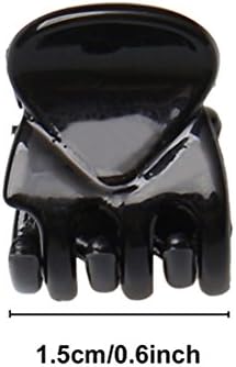 kuou 24 Pcs Small Mini Hair Claw Clips, Plastic Mini Hair Claw Clip Pins Clamps Mini Hair Jaw Clips Hair for Girls and Women with a Box(BlackBrown)