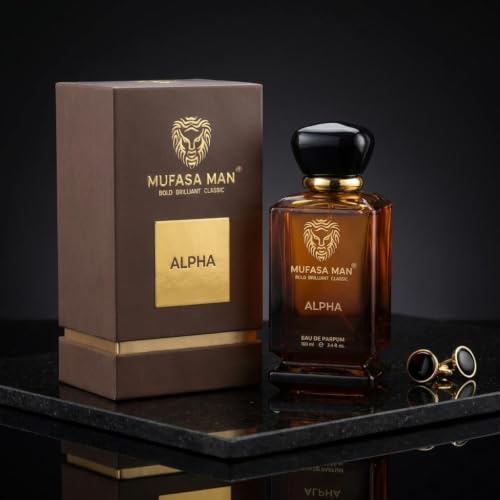 Image of Alpha Eau de Parfum for Men | Bold Spices, Woody & Saffron EDP | Long-Lasting Fragrance Spray | Dark & Magnetic Scent | Mufasa Perfume | 100ml