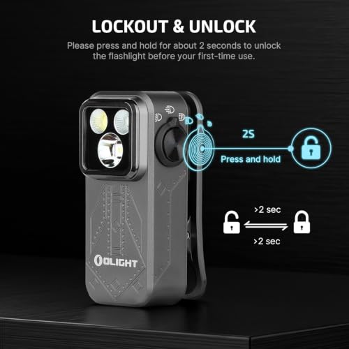 Image of OLIGHT Oclip Pro EDC Flashlight Clip-on Light, Rechargeable 500 Lumens with Three Lighting Solutions Type-C Charging, Magnetic Flash Lights for Outdoor or Indoor Use(Phantom Squadron)