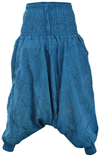 Pantalon bouffant femme fluide et léger style ethnique Little Kathmandu uni