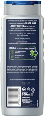 NIVEA MEN Silver Protect Antybakteryjny żel pod prysznic dla mężczyzn z jonami srebra 500 ml