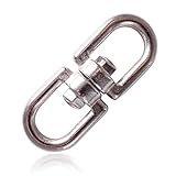 LANGLEBIG & ROBUST: Drehwirbel Swivel (Auge+Auge) - Material: Edelstahl INOX (AISI316) poliert - Bruchlast (BS): 2550 Kg bei senkrechter und statischer Belastung - Länge: 114 mm // Materialdurchmesser: 10 mm // Innendurchmesser: 24 mm