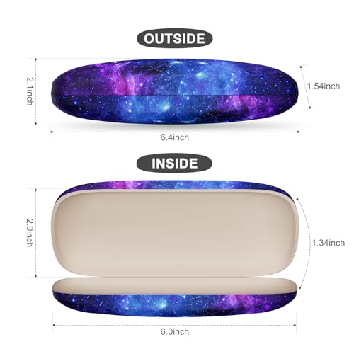 Image of Eyeglasses Case, Portable Hard Shell Protective Case for Glasses, Eyeglass Holder Box for Women with Cleaning Cloth
