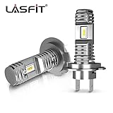 LASFIT H7 LED Bulbs Mini Size, 6000K White Flip Chips All-in-One Conversion Kit, Fanless Led Light...