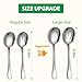 Keyoxy 4 Piece Stainless Steel Serving Spoons Set, 10-Inch, Includes 2 Large, 2 Slotted, for Parties/Kitchen/Buffet/Catering, Dishwasher Safe