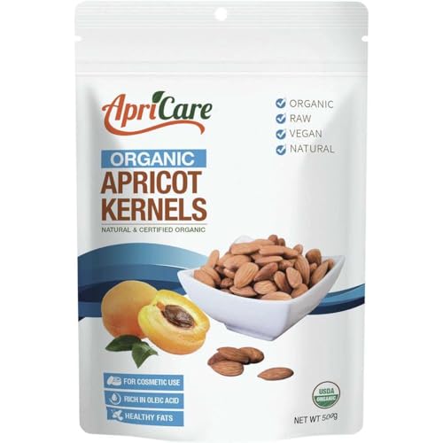 ApriCare Bitter Certified Organic RAW Apricot KERNELS 500g (17oz/1 Pound) Free DVD Bundle. Rich in Vitamin B17