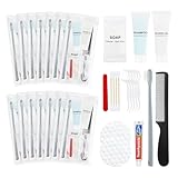 LLHQAMT Hygiene Kits and Bulk Convenience Kits Feature Double-Sealed Individual Packaging. Personal Hygiene Kits are Suitable for Hotels, Camping, Home Use, and Travel (10-Pack)