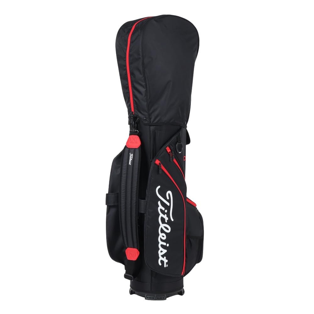 Titleist ゴルフバッグ ブラック/レッド（カート式） Titleist キャディバッグ ブラック/レッド Titleist（タイトリスト