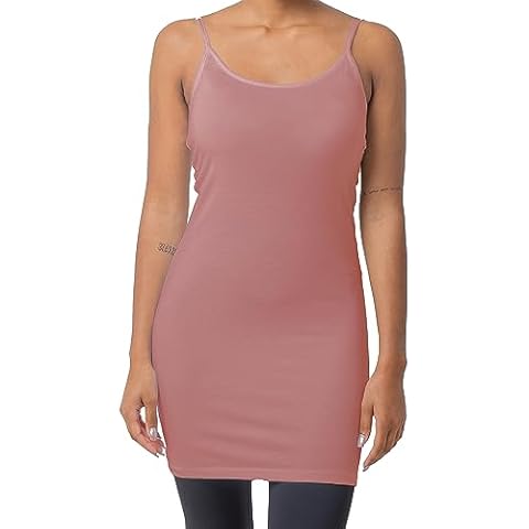 The Essentials Wardrobe Longline Cami Vest - Rose Cover