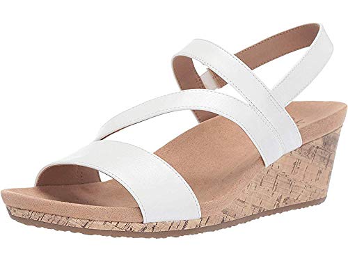 LifeStride Womens Milly Wedge Sandals 10 White