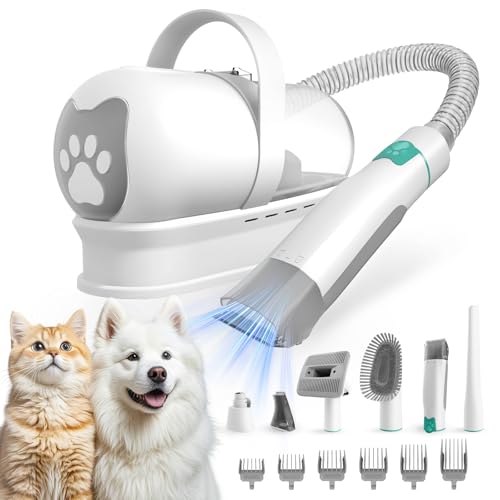 8VR Dog Grooming Kit, Pet Grooming Vacuum with Pet Clipper