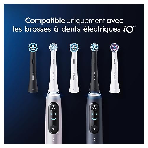 Oral-B iO Ultimate Clean, Embout, Pack de 2 Brossettes de Rechange, pour Brosse à Dents Électrique Jusqu’à 100% d’élimination de la Plaque Dentaire, Blanc