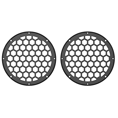 Advanblack US Stock x XBS Color Matched HEX 6.5'' Speaker Grills(2 pcs) Fit for Harley Touring Lower Fairing 6 1/2 Speakers (Vivid Black)