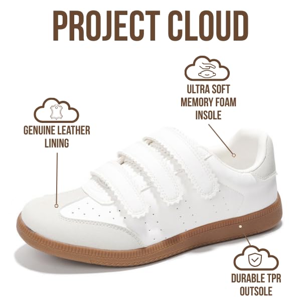 Project Cloud Sneakers for Women – Stylish & Comfortable Women's Fashion Sneakers with Memory Foam Insole – Lightweight Vegan Leather Womens Shoes – Fashion Shoes for Women 2025 (Ysabelle)2