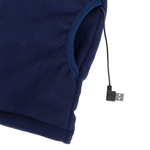 Colete inteligente sem mangas com aquecimento elétrico ajustável de 3 marchas por USB para homens e
