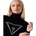 Guess Womens Eco Long Sleeve Melanie Triangle Logo Sweater, Jet Black, Medium