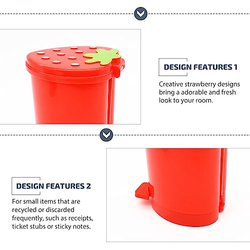 Image of Unomor Cute Mini Desk Trash Can Adorable Desktop Waste Container for Bedroom Kitchen Office Compact Decorative Garbage Can Functional Stylish Organizer Heart Design