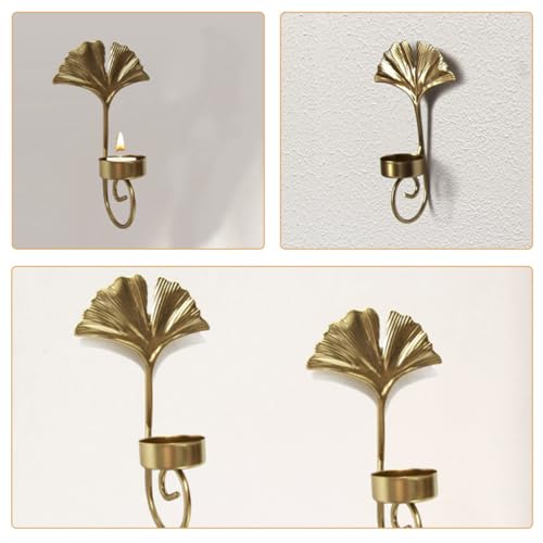 Candelabros de pared dorados para decorar salones elegantes 5