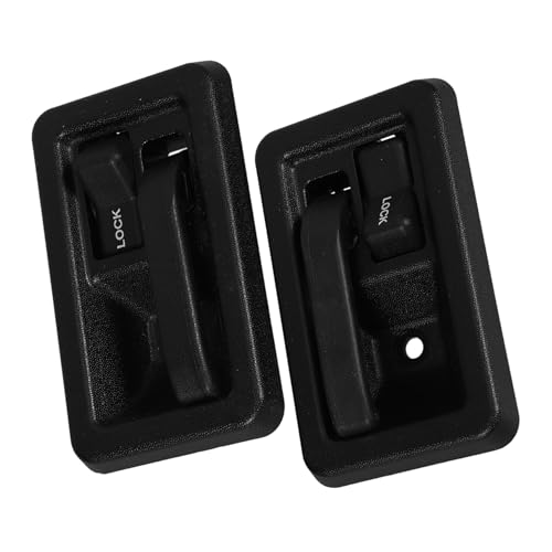 TOPBATHY 1 Par manija de puerta para auto reemplazo llave mangos cepillado moderno accesorio de coche kit de manija de puerta interior automática abdominales Black