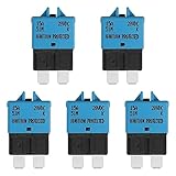 Tiooka 15 Amp Resettable Fuse Circuit Breaker Low Profile ATC/ATO Fuse 5 Packs 15A 12V-28V for Car Marine SUV Boat