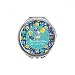 Universe And Alien In The Space Hand Compact Mirror Round Portable Pocket Glass