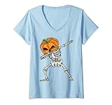 Photo Gallery donna dabbing skeleton tshirt zucca dance halloween zucca dab maglietta con collo a v Photo Gallery donna dabbing skeleton tshirt zucca dance halloween zucca dab maglietta con collo a v