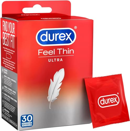 Durex Gefühlsecht Ultra Kondome – Extra dünne Spitze & mit Silikongleitgel befeuchtet – 30er Pack (1 x 30 Stück) Durex Gefühlsecht Ultra Kondome – Extra dünne Spitze & mit Silikongleitgel befeuchtet – 30er Pack (1 x 30 Stück)