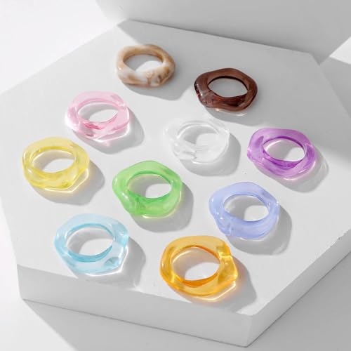 Bijoux transparentes géométriques ronds et incurvés tendance