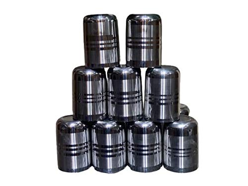 JAINFAM Stainless Steel Glass Set (Set of 6,12 Pieces) 300 ML Mirror Finish Heavy Quality (12)