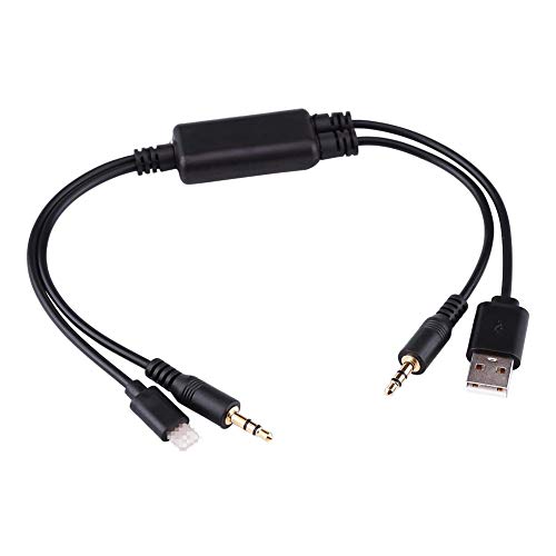 Car 3.5MM Charging Cable, Car USB 3.5MM AUX Car Home Stereo and Headphone Adapter Interface Cable for BMW MINI Cooper Core For iPod Fast Data Transfer