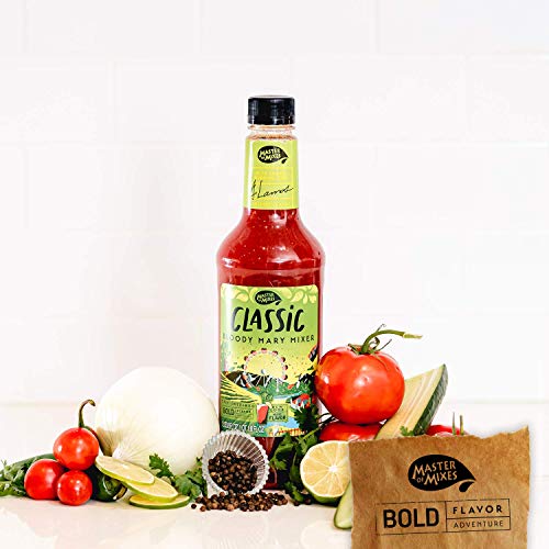 Master Of Mixes Classic Bloody Mary Drink Mix, Ready To Use, 1 Liter Bottle (33.8 Fl Oz), Pack Of 6 #TOP3