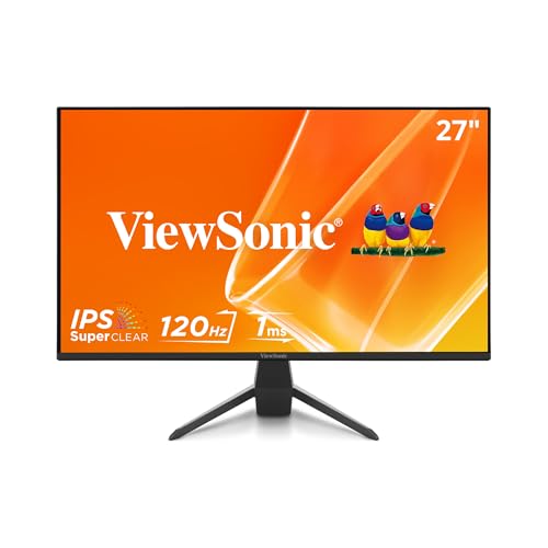 Image of ViewSonic VX2770-MHD 27 Inch 1080p Monitor, IPS Display with 120Hz and Variable Refresh Rate for Ultimate Home Entertainment, Eye Care Technology, HDMI, and DisplayPort Inputs