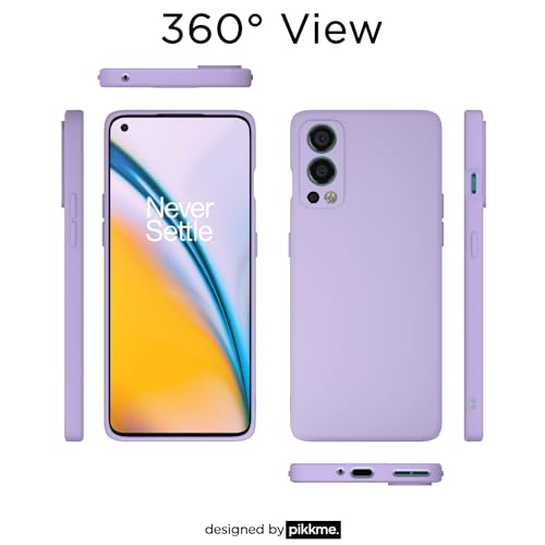 Image of Outlouders Back Cover for Oneplus Nord 2 5G | Camera Protection | Durable Soft Matte Silicone Bumper Case (Purple)