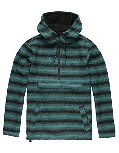 Billabong Boundary Stripe Half Zip Hoodie Turquoise