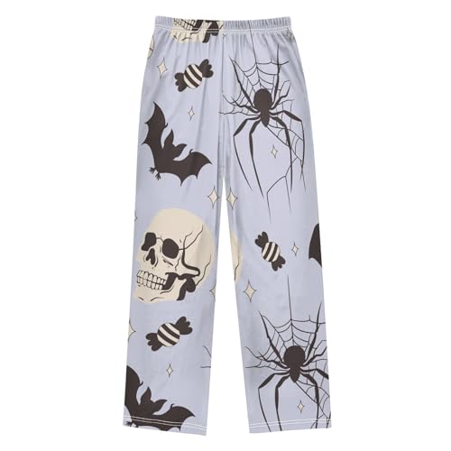 Skulls Spiders Boys Pants Boys Athletic Pants Long Pant for Boywith Pockets Wide-Leg Size 6-14Y2