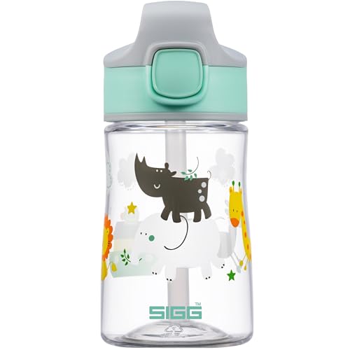 SIGG - Tritan Trinkflasche Kinder - Miracle Jungle - Mit Trinkhalm -...