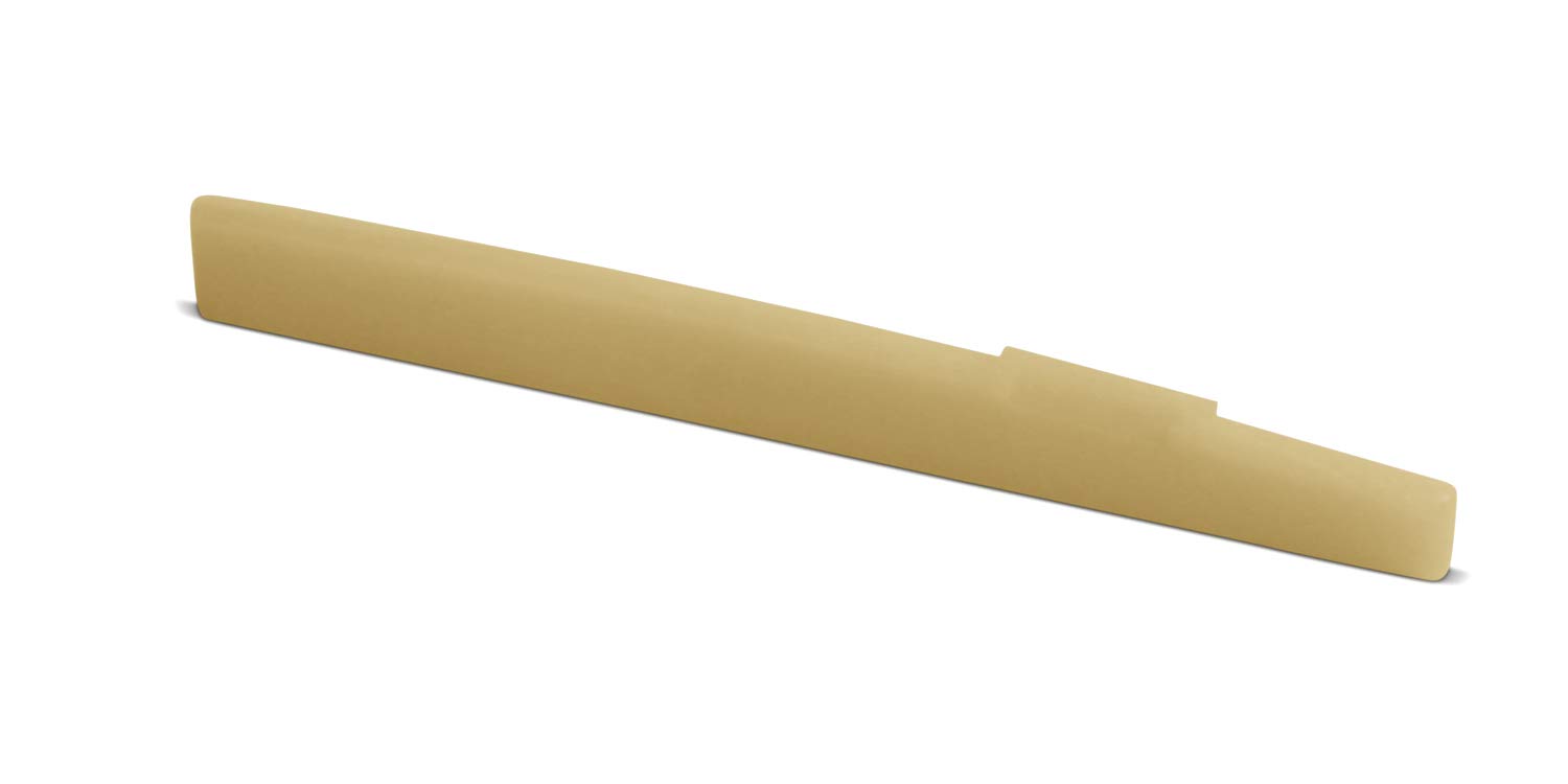 Bone Saddle - Fits Some Taylor(r) Guitars - Forward Line B Compensation - 9 mm Height - Lefty - Unbleached