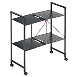 Hailo Quickboard – Mobile Universalablage mit Rollen - klappbar & platzsparend - vielseitig einsetzbar - pro Ablagefläche belastbar bis max. 10 kg - schwarz matt