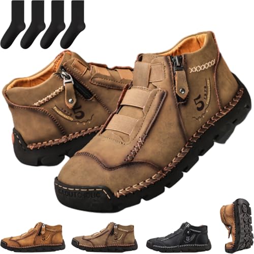 Matufit Shoes for Men, Matufit Orthopedic Loafers, Men's Genuine Leather Waterproof Non-Slip Fashionable Orthopedic Shoe