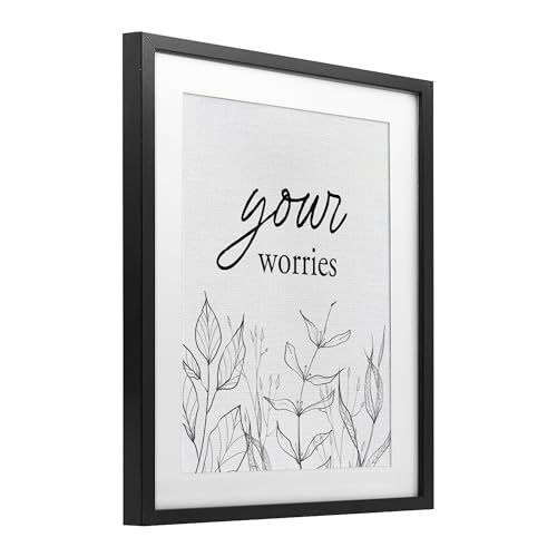 Affiche encadrée minimaliste noire décoration murale sous verre