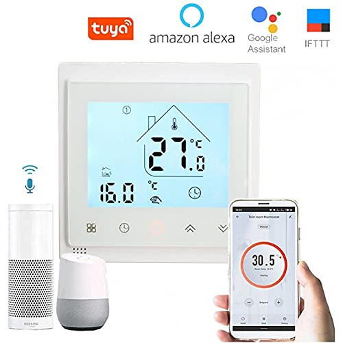 AC603H WLAN Smart Thermostat CALORIQUE - für elektrische Fußbodenheizung, programmierbar, 16A, App-Steuerung, kompatibel mit Alexa & Google Assistant, Tuya