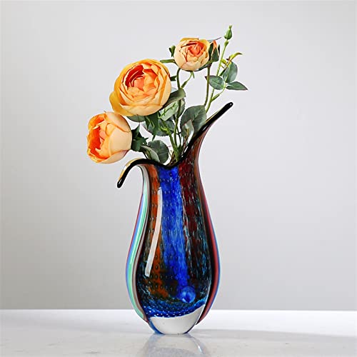Vase en verre moderne décoratif de couleur pour composition florale et hydroponie - 5