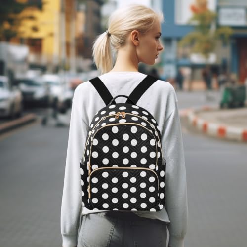 Image of ALAZA Big Polka Dot Women Backpack Purse Ladies Fashion Shoulder Bag Daypack Travel Bag 10L